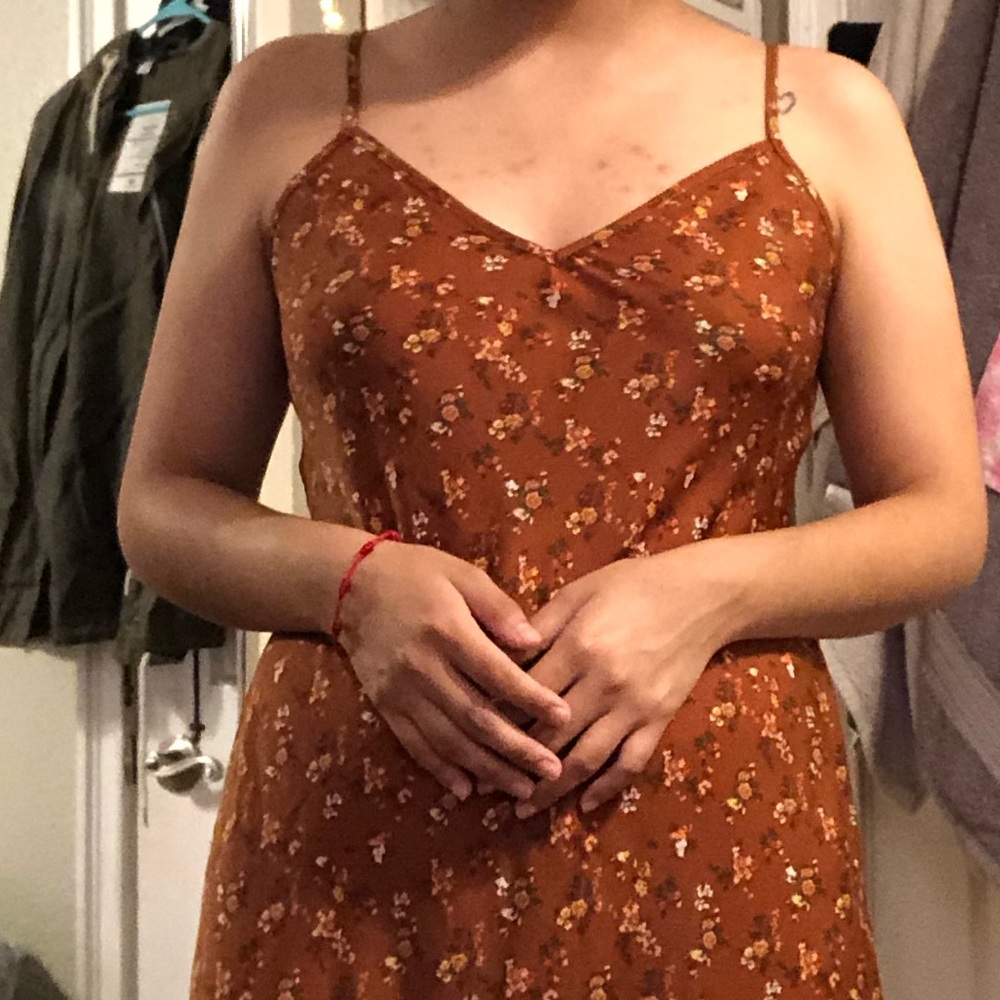 FLOWER ORANGE DRESS